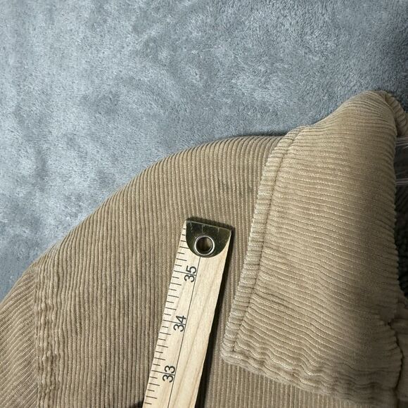 Buckle BKE 67 Trucker Jacket Men Large Corduroy Sherpa Lining Buttons Pockets - Picture 8 of 12